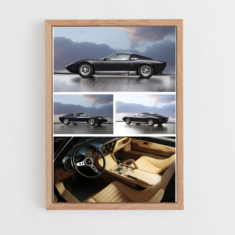Poster Noir et Cuir – affiche Lamborghini (vue 4)